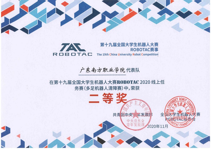 全国机器人比赛二等奖